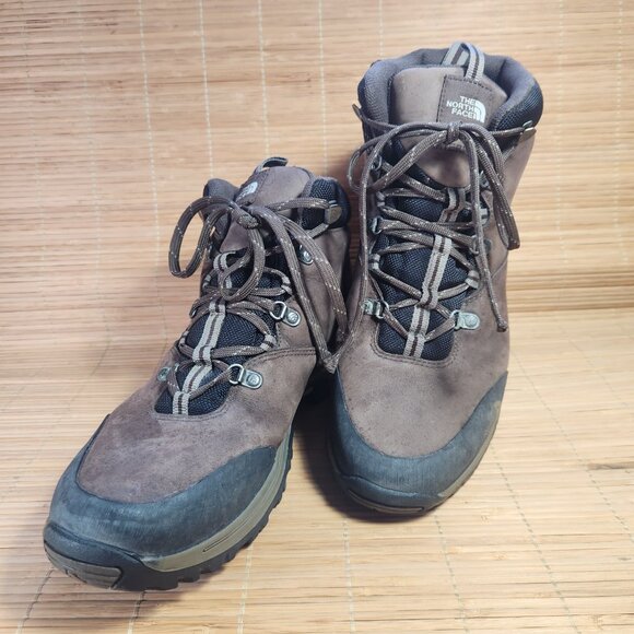 The North Face Hikers Mens 10.5 Waterproof Dark Brown Leather Mid Hiking Boots - Picture 14 of 14